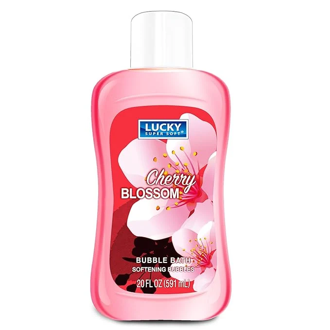 Reusable Lucky Super Soft Bubble Bath Cherry Blossom 20 Ounce Recyclable