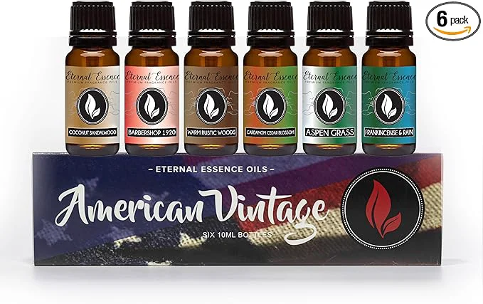 Authentic Eternal Essence Oils American Vintage Set of 6 Premium Fragrance Oils Healthy