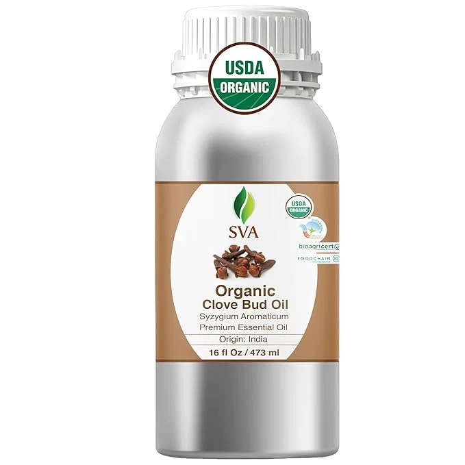 Professional SVA Clove Essential Oil Organic– 16 Fl Oz – Natural Clove Oil Convenient