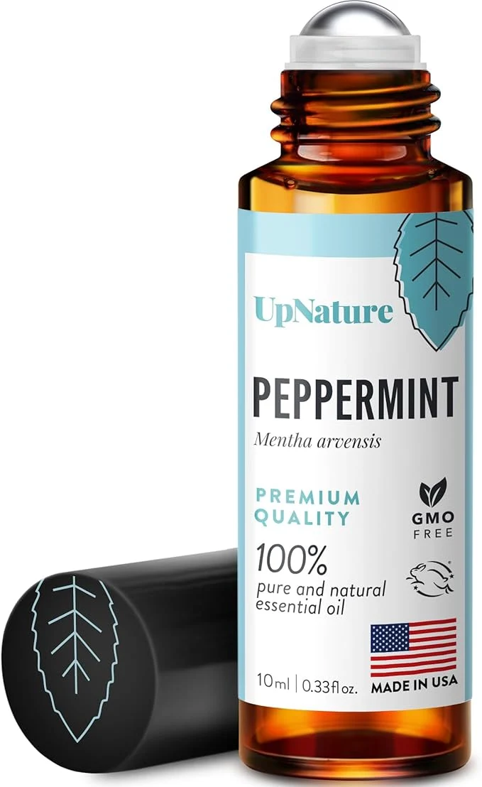 Easy-to-Use UpNature Peppermint Oil Roll On – Natural Nausea Morning Sickness Relief High-Quality