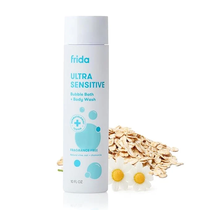 Functional Frida Baby Unscented Fragrance- Bubble Bath Body Wash Oat Chamomile Lightweight
