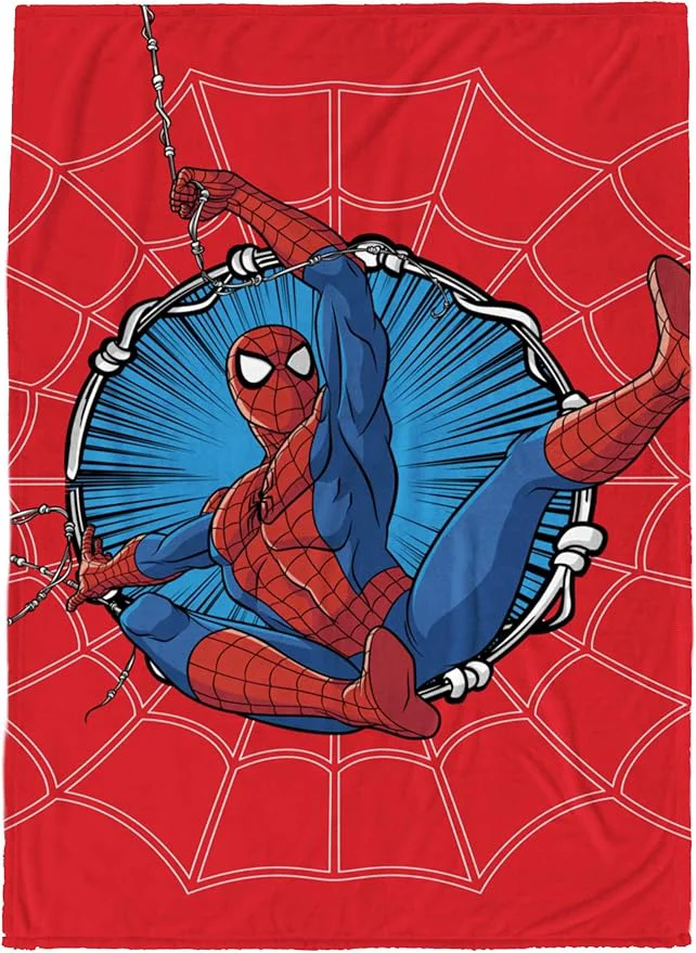 Pure Jay Franco Kids Plush Throw Blanket – Soft amp Cozy Fleece Throw for Bedroom amp Couch Décor Licensed Product Red – Spiderman 60×90 – Large Blanket Unique
