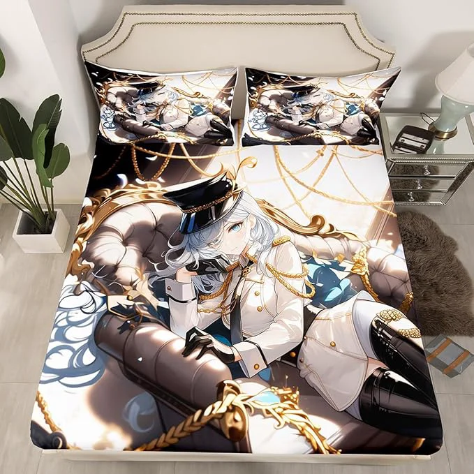 Dependable Erosebridal 3D Anime Uniform Girl Twin Size Fitted Sheet Japanese Style Cartoon Bed Sheets for Boys Girls Teen Cute Kawaii Room Decor Sailor Suit Anime Cyber Homebody Sheets 2Pcs World-Class