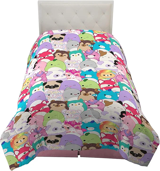 Breathable Squishmallows Bedding Super Soft Microfiber Reversible Comforter Twin Licensed Product by Franco Natural