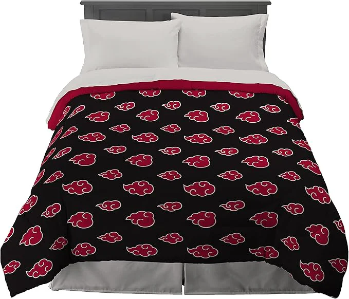 Environmentally Friendly Naruto Anime Akatsuki Pattern Bedding Soft Microfiber Comforter Queen Naruto Product by Franco Safe