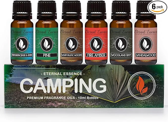 Exclusive Eternal Essence Oils Camping Set of 6 Premium Fragrance Oils Sophisticated