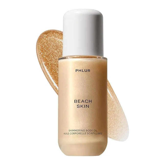 Excellent PHLUR Beach Skin Shimmering Body Oil 4 Fl Oz – Coconut Vanilla Sandalwood Healthy