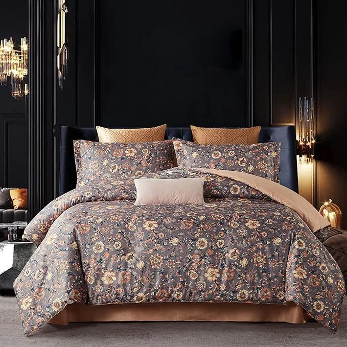Long-Lasting Cupocupa Duvet Cover Queen Size Set – Vintage Soft Bedding with Beautiful Boho Floral Pattern for Queen Size Bed – Comes with Matching Pillowcases for Added Elegance and Comfort Fine Crafted