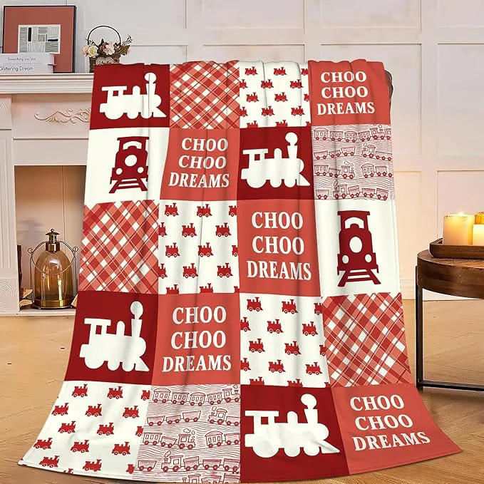 Smart Train Blanket Super Soft Warm Fluffy Fleece Flannel Transportation Throw Blanket Cozy Fuzzy Plush Stuff Bedding Blankets Gifts for Teens Boys Kids Women Girls Adults 60 quot X50 quot Flexible