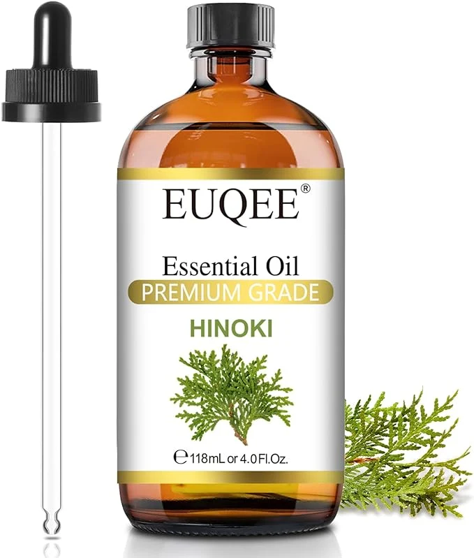 Recyclable EUQEE Hinoki Essential Oil 118ml 4Fl Oz Pure Japanese Hinoki Oil Premium Original Design