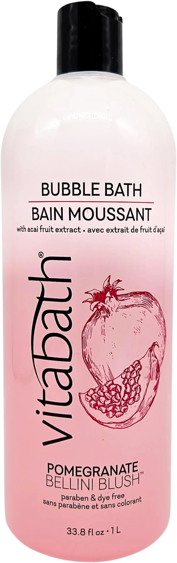 Healthy Vitabath Pomegranate Bellini Blush Bubble Bath Rich Foaming Bubbly Soak Exceptional