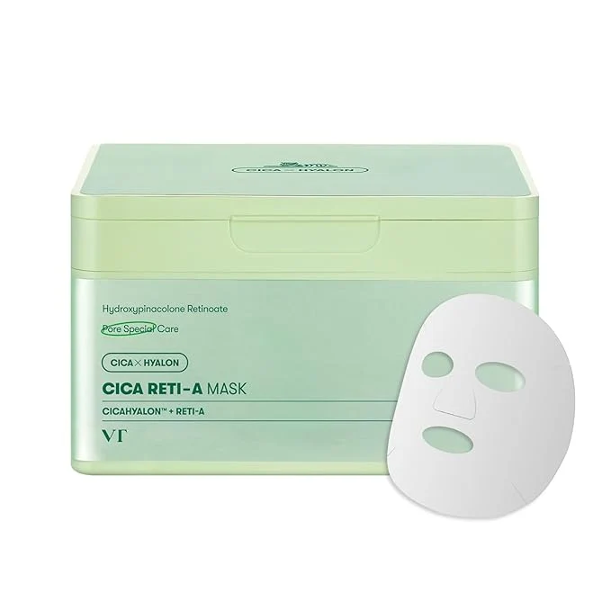 Green VT COSMETICS CICA Reti-A Daily Mask 30 Sheets Retinol Complex Casual