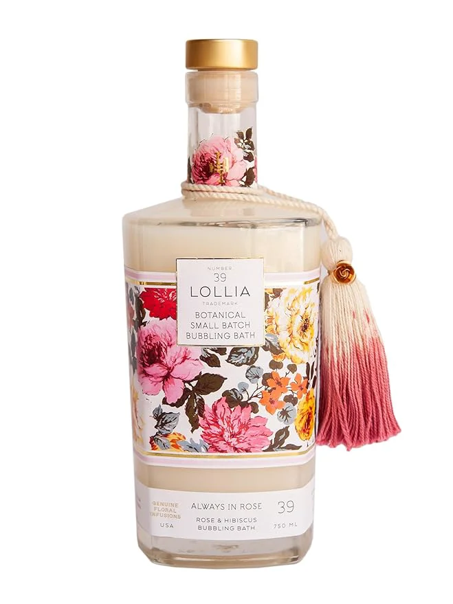 Smooth LOLLIA in Rose Bubble Bath 25 fl oz Rose Hibiscus Scented Bubble Pure