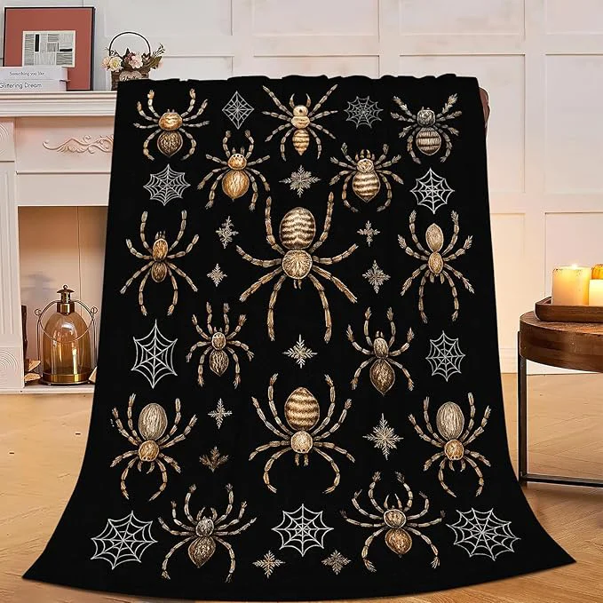 Proven Gothic Spider Blanket Super Soft Warm Fluffy Fleece Flannel Insect Throw Blanket Cozy Fuzzy Plush Stuff Bedding Blankets Gifts for Women Kids Boys Girls Adults 50 quot X40 quot Relaxed