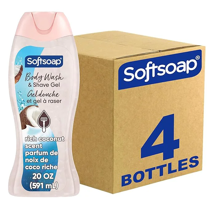 Expertly Made Softsoap Moisturizing Body Wash and Shave Gel Efficient