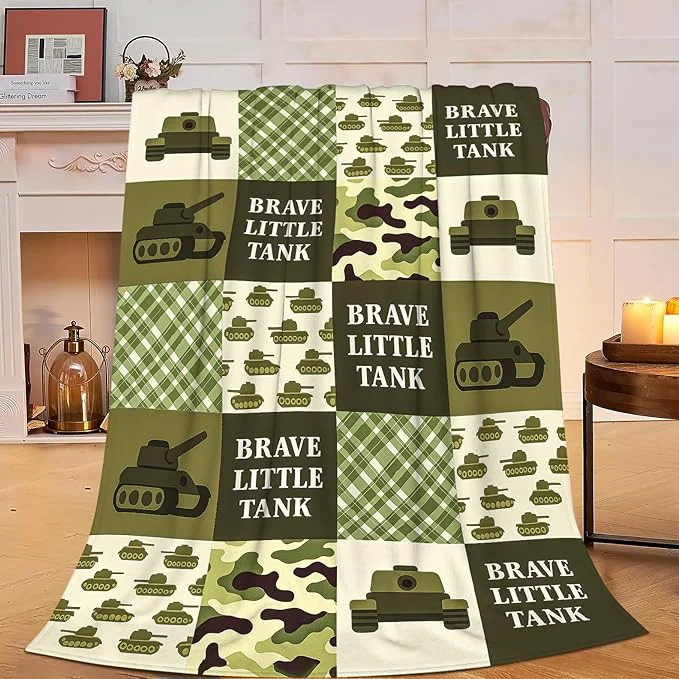 Natural Tank Blanket Super Soft Warm Fluffy Fleece Flannel Military Camouflage Throw Blanket Cozy Fuzzy Plush Stuff Bedding Blankets Gifts for Teens Boys Kids Women Girls Adults 50 quot X40 quot Efficient