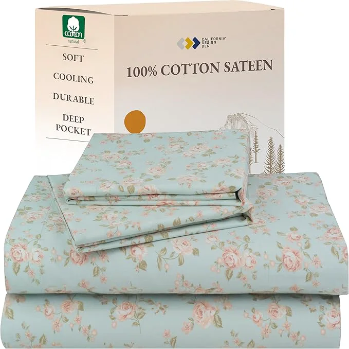 Trusted California Design Den Sheet Set Rose King Size Bed Sheets Deep Pocket King Sheets amp Pillowcase Set Soft Sateen Weave – Vintage Rose Official