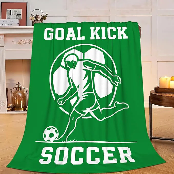 Unique Soccer Blanket Super Soft Warm Fluffy Fleece Flannel Ball Sports Throw Blanket Cozy Fuzzy Plush Stuff Bedding Blankets Gifts for Teens Boys Kids Women Girls Adults 60 quot X50 quot Smooth
