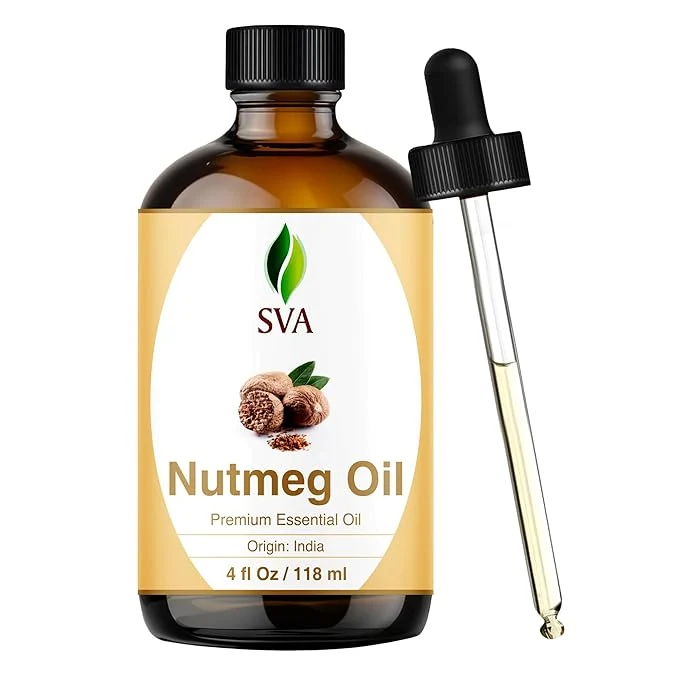 Smooth SVA Nutmeg Essential Oil – 4 Fl Oz – Natural Nutmeg Oil Casual