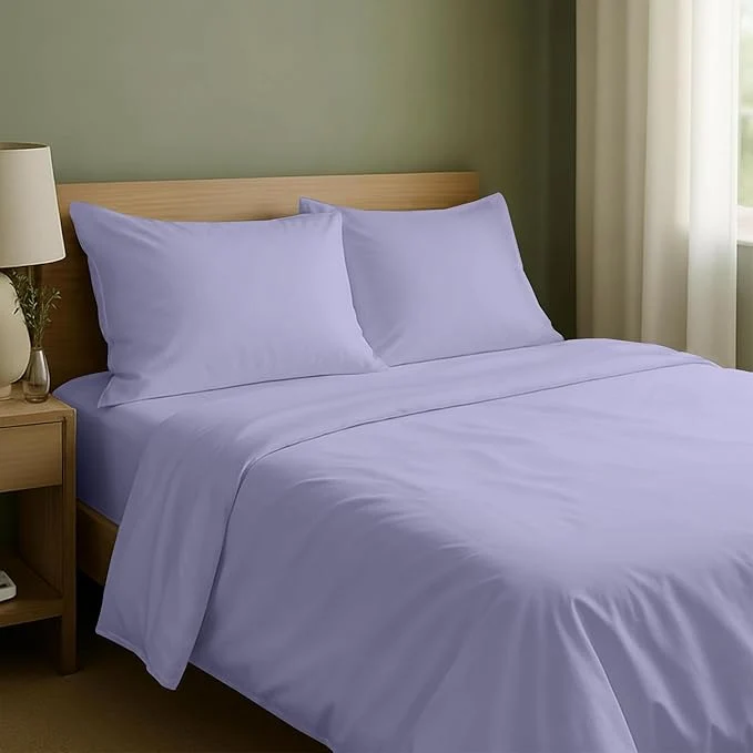California Design Den Queen Sheet Set Deep Pocket – Natural Cotton Sheets Soft Sateen Weave All Around Elastic Breathable and Durable Bedding – Lavender Trusted