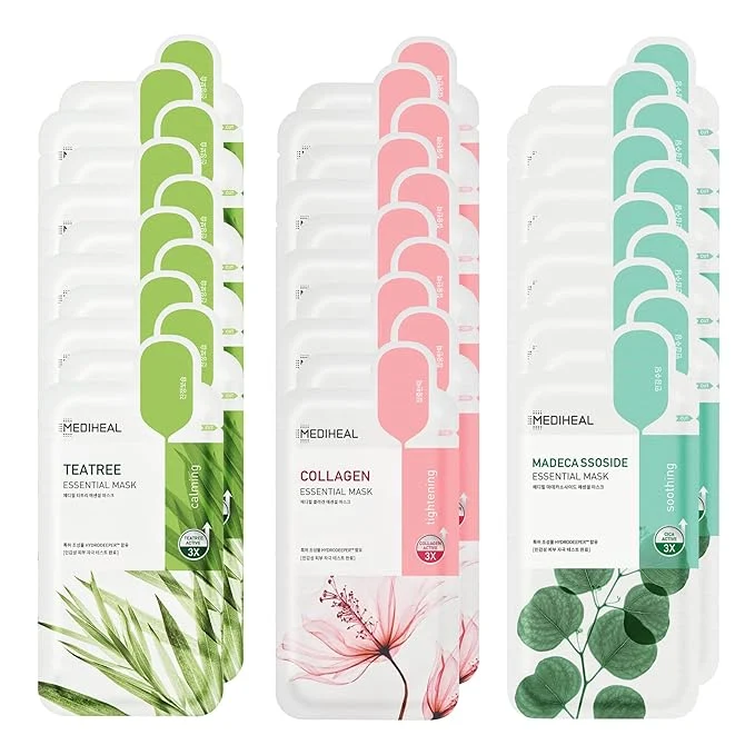 Enhanced Mediheal Sheet Mask Essential HERO 30 Pack Korean Skincare Facial Sheet Mask Official