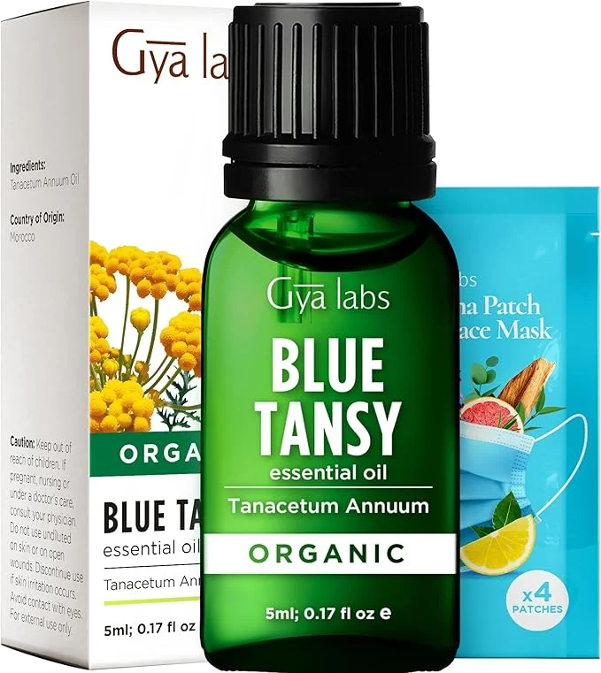 Solid Pure Blue Tansy Essential Oil Minimalist