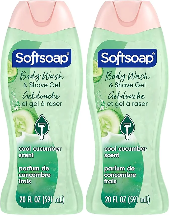 Modern Softsoap Moisturizing Body Wash and Shave Gel Cool Cucumber Scent 20 fl oz Lightweight
