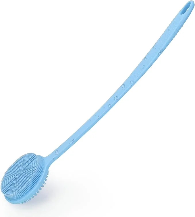 First-Class Silicone Back Scrubber for Shower 17in Lengthen Long Handle Body Brush Innovative