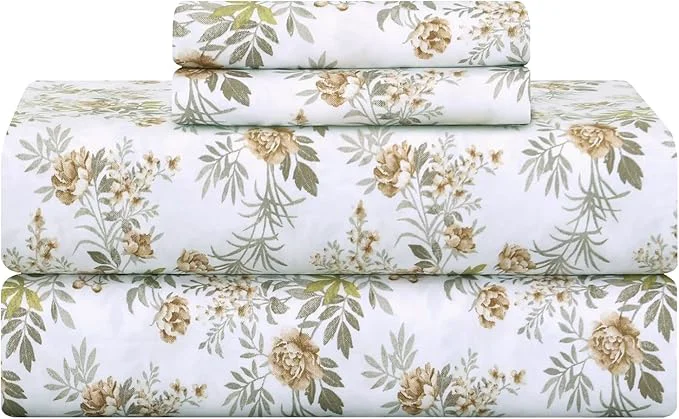 Secure Feather amp Stitch Printed 500 TC Queen Size 4pc Damask Bed Sheet Set Soft Cotton Breathable Bedsheets 18 quot Deep Pockets Sateen Weave Striped Bedding Mattress Resort Hotel Luxury – Rose Floral Effective