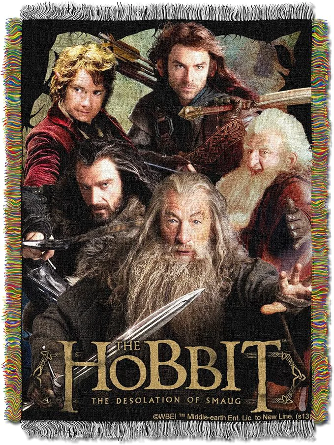 Comfortable Northwest Lord Of The Rings – The Hobbit Woven Tapestry Throw Blanket 48 quot x 60 quot Fighting Company Verified