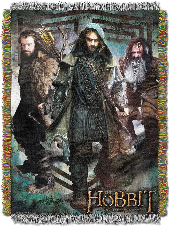 Quality Northwest Lord Of The Rings – The Hobbit Woven Tapestry Throw Blanket 48 quot x 60 quot We Fight Authentic