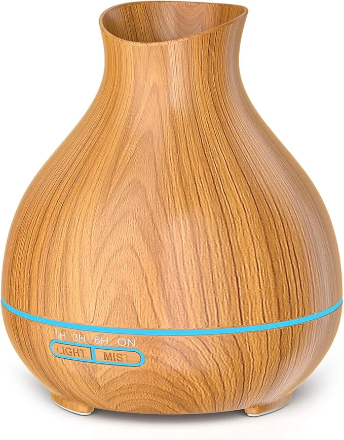 Convenient BZseed Aromatherapy Essential Oil Diffuser 550ml 12 Hours Wood Grain Aroma Consistent