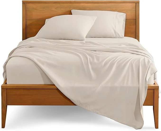 Refined Bare Home Split California King Sheet Set – 1800 Ultra-Soft Microfiber Bed Sheets – Double Brushed – Deep Pockets – Easy Fit – 5 Piece Set – Bed Sheets Split Cal King Wheat Breathable