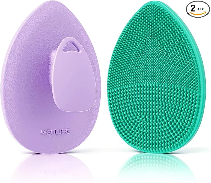 Sophisticated Silicone Face Scrubber 2 Pack Manual Facial Cleansing Brush Fashionable
