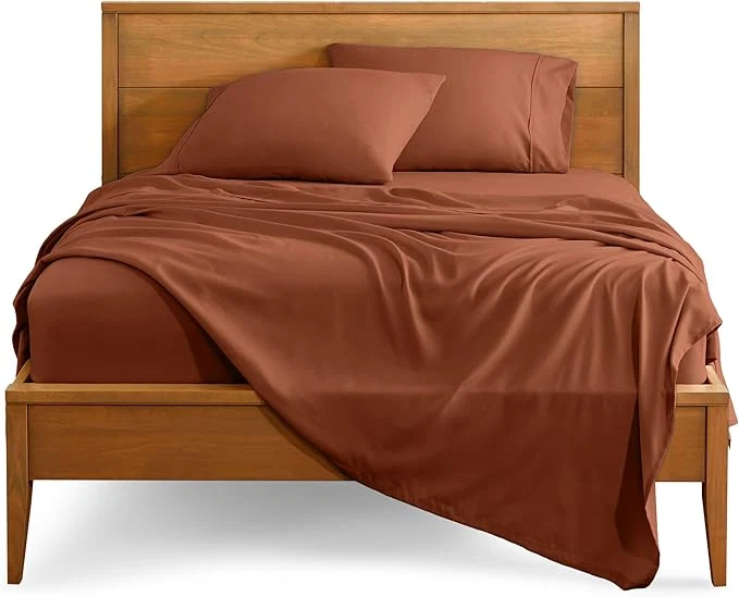 Versatile Bare Home Twin Sheet Set – 1800 Ultra-Soft Microfiber Twin Bed Sheets – Double Brushed – Deep Pockets – Easy Fit – 3 Piece Set – Bedding Sheets amp Pillowcases Twin Terracotta Genuine