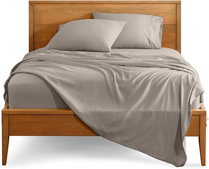 Casual Bare Home King Sheet Set – 1800 Ultra-Soft Microfiber King Bed Sheets – Double Brushed – Deep Pockets – Easy Fit – 4 Piece Set – Bedding Sheets amp Pillowcases King Khaki Detailed