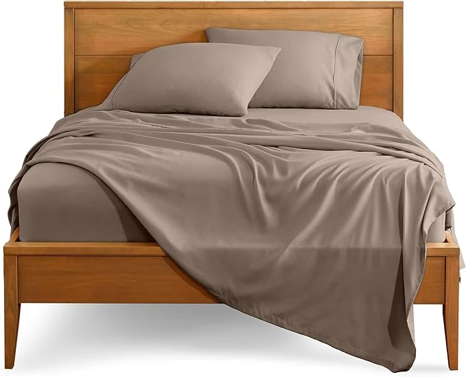 Stylish Bare Home Twin XL Sheet Set – 1800 Ultra-Soft Microfiber Twin Extra Long Bed Sheets – Double Brushed – Deep Pockets – Easy Fit – 3 Piece Set – Bedding Sheets amp Pillowcases Twin XL Taupe Authentic