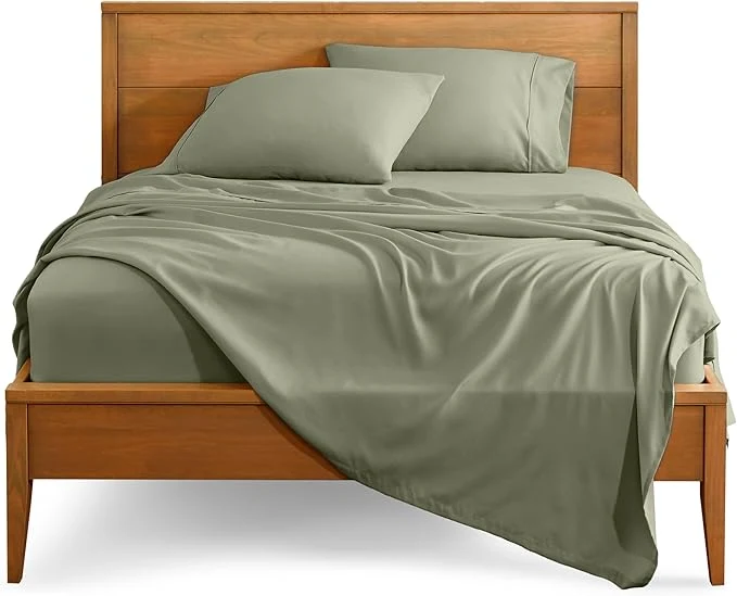 Original Bare Home Full XL Sheet Set – 1800 Ultra-Soft Microfiber Full Extra Long Bed Sheets – Double Brushed – Deep Pockets – Easy Fit – 4 Piece Set – Bedding Sheets amp Pillowcases Full XL Sage Excellent