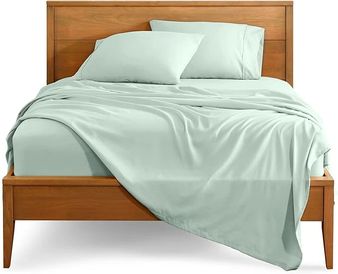 Fast Bare Home King Sheet Set – 1800 Ultra-Soft Microfiber King Bed Sheets – Double Brushed – Deep Pockets – Easy Fit – 4 Piece Set – Bedding Sheets amp Pillowcases King Spring Mint High-End