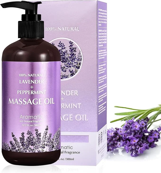 Recyclable Lavender Massage Oil for Calming Soothing and Relaxing Muscles Massage Oil for Healthy