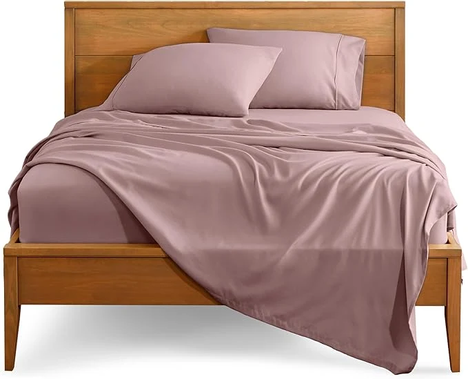 Official Bare Home Twin XL Sheet Set – 1800 Ultra-Soft Microfiber Twin Extra Long Bed Sheets – Double Brushed – Deep Pockets – Easy Fit – 3 Piece Set – Bedding Sheets amp Pillowcases Twin XL Mauve Smooth