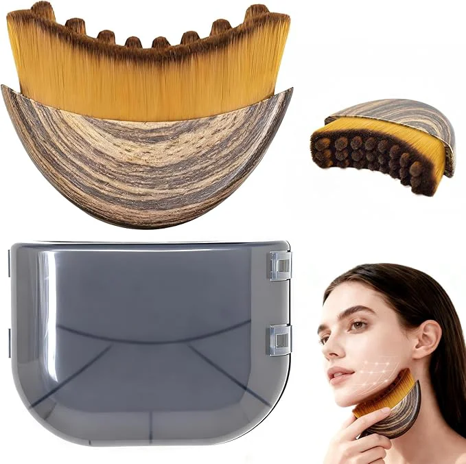 Healthy Lymphatic Contour Face Brush Manual Lymphatic Drainage Massager Natural Innovative