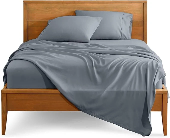 Specialty Bare Home Twin Sheet Set – 1800 Ultra-Soft Microfiber Twin Bed Sheets – Double Brushed – Deep Pockets – Easy Fit – 3 Piece Set – Bedding Sheets amp Pillowcases Twin Steel Blue High-End