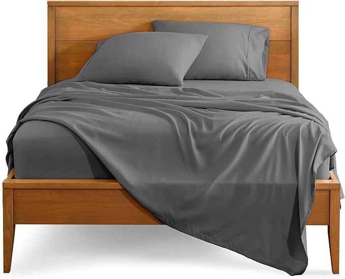 Elite Bare Home Twin XL Sheet Set – 1800 Ultra-Soft Microfiber Twin Extra Long Bed Sheets – Double Brushed – Deep Pockets – Easy Fit – 3 Piece Set – Bedding Sheets amp Pillowcases Twin XL Grey Carefully Designed