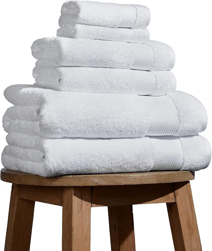 High-Quality BIOWEAVES Organic Cotton 700 GSM Plush 6-Piece Towel Set GOTS Quality
