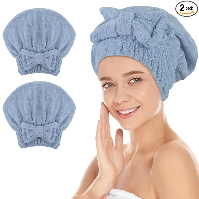 High-Quality SUNLAND Large Microfiber Hair Drying Caps Eco-Friendly
