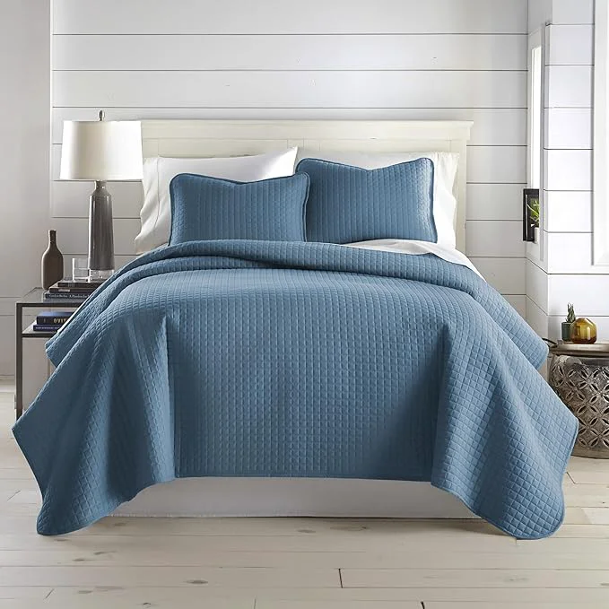 Expertly Made Southshore Fine Living Inc. Queen Quilt Bedding Set Summer Comforter Quilts Queen Size Pet Hair Resistant Bedding Lightweight Bedspread Full Size Coverlet with 2 Pillow Shams Coronet Blue Quilt Outstanding