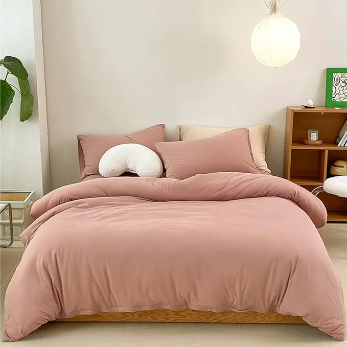 High-End CLOTHKNOW Pink Twin Twin XL Comforter Set Dusty Rose Bedding Comforter Sets Girls Kids Comforter Mauve Comforter with 2 x Pillowcases Premium Material