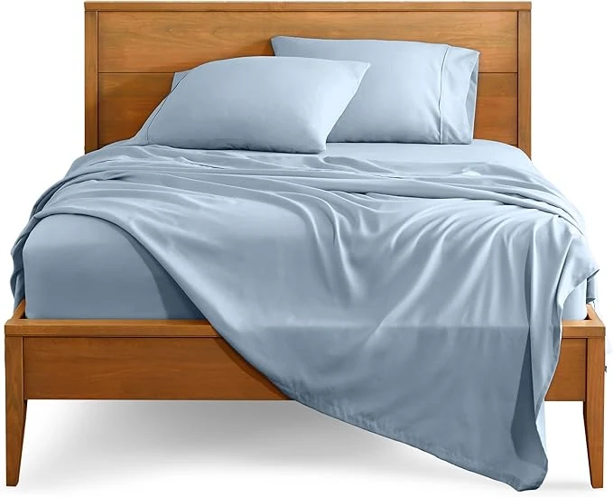 Safe Bare Home California King Sheet Set – 1800 Ultra-Soft Microfiber Cal King Bed Sheets – Double Brushed – Deep Pockets – Easy Fit – 4 Piece Set – Bed Sheets California King Dusty Blue Official