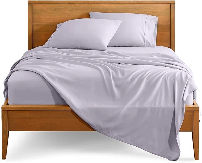High-End Bare Home Twin XL Sheet Set – 1800 Ultra-Soft Microfiber Twin Extra Long Bed Sheets – Double Brushed – Deep Pockets – Easy Fit – 3 Piece Set – Bedding Sheets amp Pillowcases Twin XL Light Lavender Fine